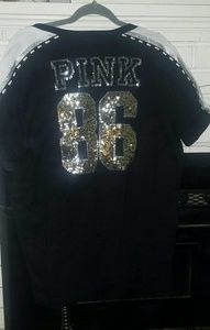 NEW VS PINK BLING SHIRT LARGE BF FIT